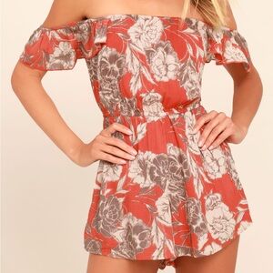 Floral Off-Shoulder Romper